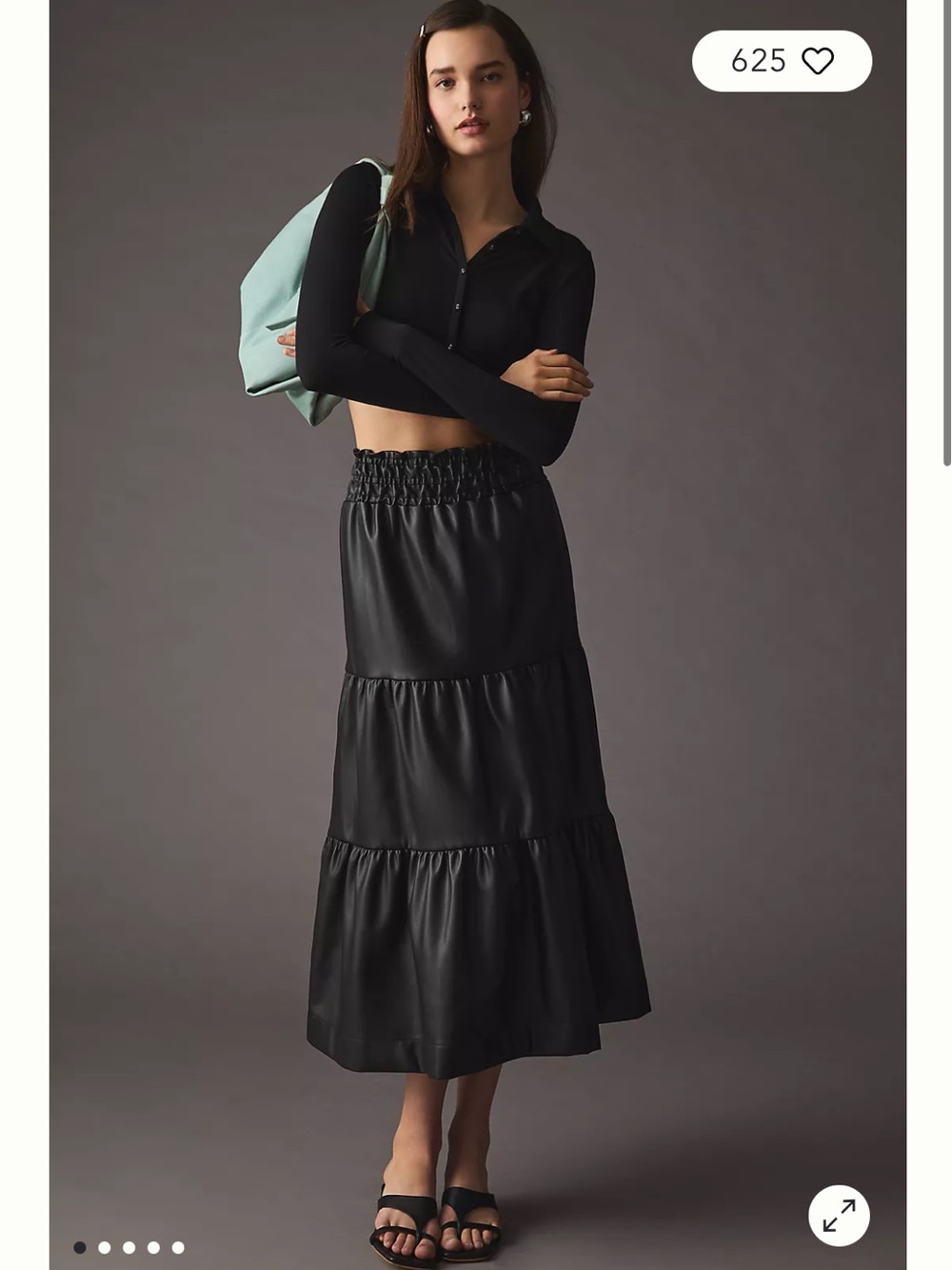 NWT Anthropologie size S The Somerset maxi skirt in black